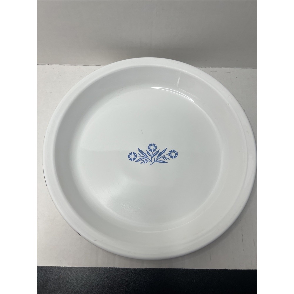 Corning Ware Pie Plate P-309 9 Inch Blue Cornflower Made In USA Vintage
